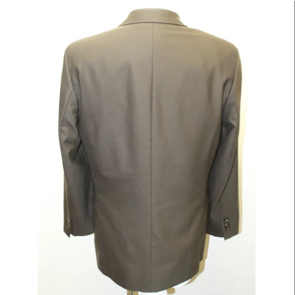 Chaps Ralph Lauren Men Dark Brown Pure Wool Made In Canada 3 Button 40R Blazer - Picture 9 of 10